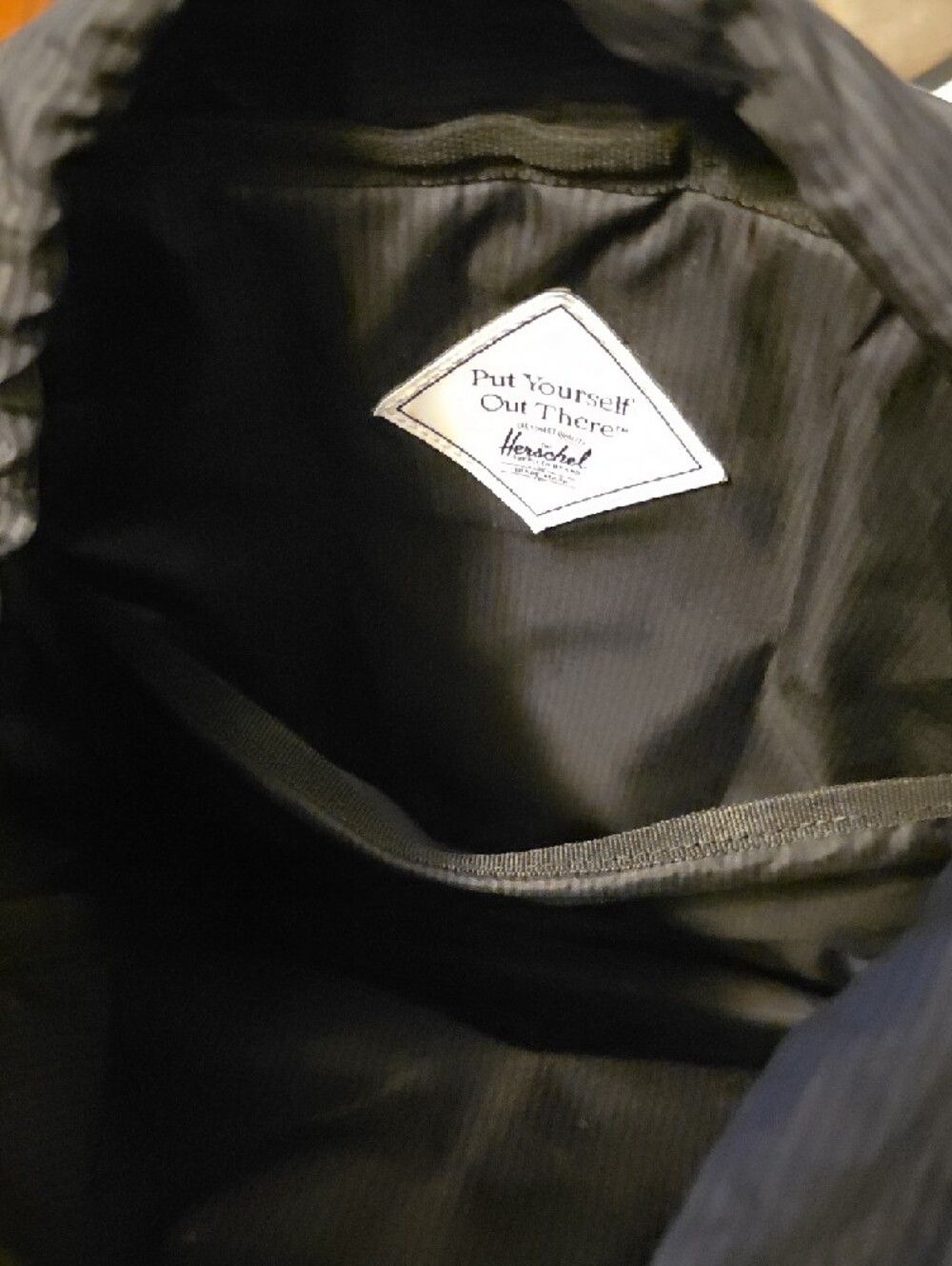 Herschel Floral Black Backpack with Brown Straps - Picture 4 of 6